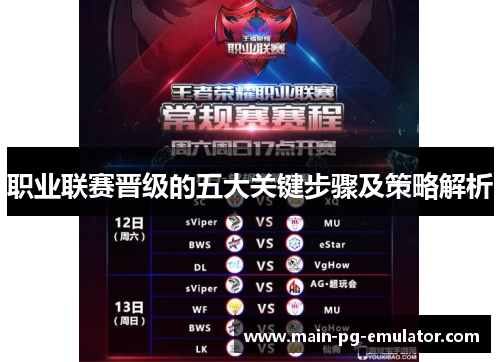 职业联赛晋级的五大关键步骤及策略解析